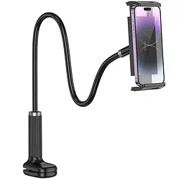 Регульована підставка для телефону/планшета Hoco HD10 Bamboo lazy stand Black - мініатюра 2