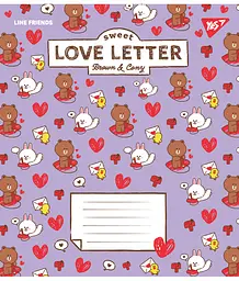 Набір зошитів Yes Line Friends. Love letter А5 в лінійку 12 аркушів 25 шт. (766948) - мініатюра 5