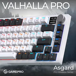 Клавіатура бездротова GamePro Asgard Valhalla QLAB Sakura Switch White With Display (MK160-W-D-QS-PRO) - мініатюра 6