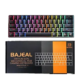 Ігрова механічна клавіатура Bajeal Tritium / 60% / Rainbow RGB / Blue Switch / Black - мініатюра 2