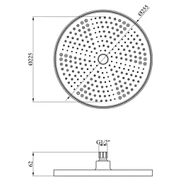Лійка для верхнього душу Kroner Element 2801532923Z-5301 (CV036155) - мініатюра 3