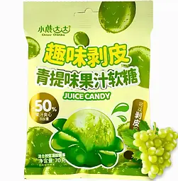 Желейні цукерки Deer Dada Peeling Juice Candy Green Grape 70г - мініатюра 4