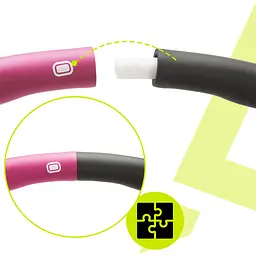 Обруч для талії Actiget (хулахуп) м'який, складний 88 см 1 кг ACT0132 Grey/Pink - мініатюра 3