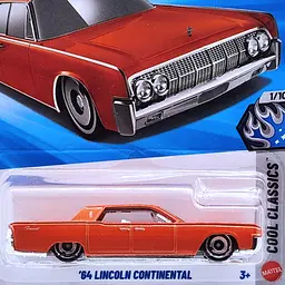 Базова машинка Hot Wheels Cool Classics '64 Lincoln Continental червона (5785) JJK14 - мініатюра 3
