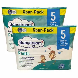 Дитячі підгузки-трусики Babydream Premium 5 (12-17 кг), 80 шт