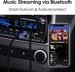 Адаптер PALOVUE Bluetooth Aux, автомобільний аудіо-адаптер USB-адаптер з роз'ємом 3,5 мм для потокової передачі - мініатюра 5