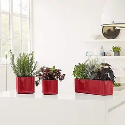 Вазон Lechuza Cube Glossy Triple 40х14х14 см антрацит (13671) - мініатюра 5