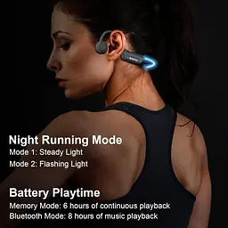 Навушники Voistek Bone Conduction, Bluetooth 5.3 з MP3-плеєром 32 ГБ, IP68 Водонепроникні вібрирні спортивні навушники - мініатюра 5