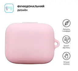Силіконовий чохол для навушників OPPO Enco X3i, Hang Case, рожевий, ультратонкий захисний кейс товщиною 2 мм, захист від подряпин, пилу та ударів, компактний, з карабіном для кріплення, ArmorStandart (ARM80044) - мініатюра 2