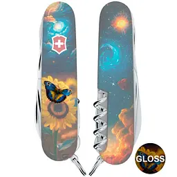 Ніж Victorinox Huntsman Ukraine 91мм,15функ ,Зоряний метелик - мініатюра 3