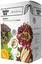 Чай Hello Tea Асорті Фруктово-Ягідний 4 смаки 20 пакетиків (4820208950558)