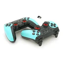 Геймпад джойстик DoubleShock CM029 Black-Teal Two 2.4G Wireless for PC/X360/PS3/Android/TVBox