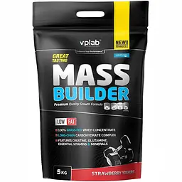 Гейнер VPLab Mass Builder Strawberry-Yoghurt 5 кг