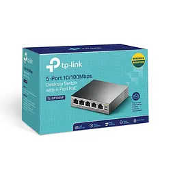 Комутатор NET SWITCH 5PORT 10/100M 4P POE TL-SF1005P TP-LINK - мініатюра 4