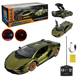 Машина на р/к PM1407GREEN POWERMOTORS "LAMBORGHINI SIAN" зелений колір, масштаб 1:14, акумулятор, в коробці (6906231374894) - мініатюра 7