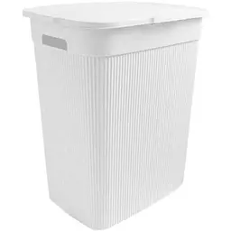Кошик для білизни ELIF PLASTIK 40л білий з кришкою з/руч.