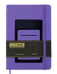 Блокнот діловий Buromax Comfort А5 96 арк. в крапку обкладинка штучна шкіра фіолетовий (BM.295309-07) - мініатюра 2
