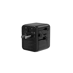 Мережевий фільтр WIWU 25W Warrior GaN Universal Adapter 2C1A Wi-UA011 Black (6977703656626) - мініатюра 4