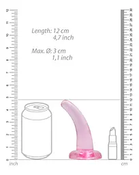 Фалоімітатор - Realrock Dildo 4,5" Pink - мініатюра 5