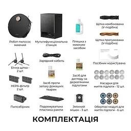 Робот-пилосос миючий Dreame Bot Matrix10 Ultra Black - мініатюра 15