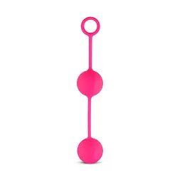 Вагінальні кульки зі зміщеним центром ваги Love Balls With Counterweight Pink - мініатюра 2