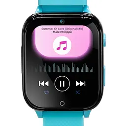 Дитячий GPS-годинник JETIX DF100 Pro Kids з вібродзвінком, 4G відеодзвінком і ліхтариком (Blue) - мініатюра 4