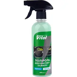 Матовий поліроль для пластику та вінілу Vitol Яблуко 400 мл (VTP-4008)