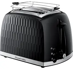 Тостер Honeycomb 850Вт, широкі слоти, пластик, чорний Russell Hobbs kuh0014899 - мініатюра 2
