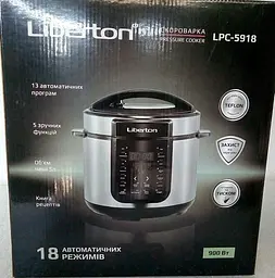 Мультиварка-скороварка Liberton LPC-5918 - мініатюра 2