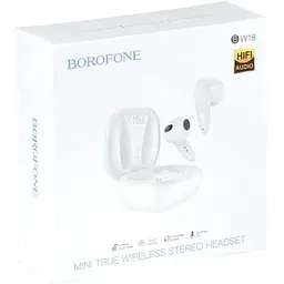Бездротові навушники Borofone BW18 Bluetooth V5.3 30/250mAh 4h LED індикатор White - мініатюра 2