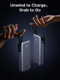 Павербанк UGREEN Nexode 20000 мА·год 45 Вт з вбудованим USB-C кабелем - мініатюра 2