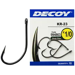 Крючок Decoy KR-23 Black Nickeled 6 (12 шт/уп)