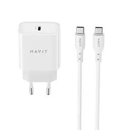 Зарядний пристрій HAVIT ST934 20W USB-C з кабелем USB-C - USB-C HAVIT (28740-000) - мініатюра 2