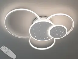 Люстра стельова LED Diasha 2447WH mmer 2447WH, 100W, 5500 лм, білий, сучасний стиль для коридору, спальні, кухні