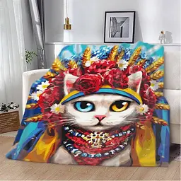 Плед 3D Український котик 2773_B 12914 135х160 см