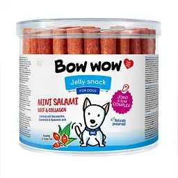 Ласощі для собак Bow wow палички міні-салямі з яловичини та колагену, 12 см (60 шт/уп)