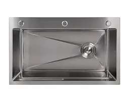 Мийка для кухні інтегрована Lidz Handmade H7545 Brushed Steel 3,0/1,0 мм LDH7545BRU49457