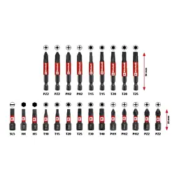 Набор бит Einhell бит и головок, 1/4", 28шт, кейс (108703) - миниатюра 4