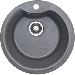 Кухонна мийка Adamant WAVE сіра d 485x210 мм, без крила d 48