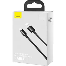 Кабель Baseus USB2.0AM-Type-C M, 2 м,(20V/3A), (66W) Superior Series Чорний (CATYS-A01) - мініатюра 3