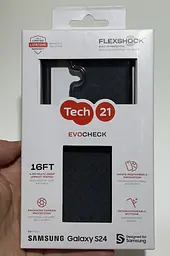 Оригінальний протиударний чохол для Samsung Galaxy S24/S25 Tech21 Evo Check Black силіконовий (S921/S931) - мініатюра 9