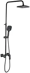 Душова система універсальна Qtap Gemini Black Matt з виливом QTGEM111BLM45686