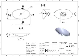 Умивальник Miraggio Lex R mirastone gray Сірий 0000417 - мініатюра 2