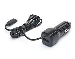 Автомобільний зарядний пристрій REAL-EL CA-17 (2USB, 2.1A) Black + кабель Lightning - мініатюра 2