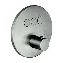 Термостат для душу на 3 споживача Paffoni Compact Box steel CPT019ST, Нержавіюча сталь