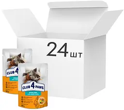Вологий корм для стерилізованих котів Club 4 Paws c кроликом у желе 80 г x 24 B5612211 - мініатюра 2