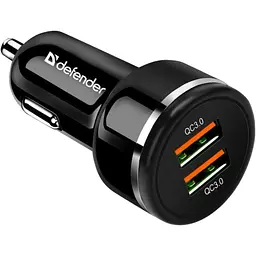 Автозарядка 2xUSB 36W (2xUSB-A) QC3.0,3А UCA-80 чорна Defender (83832) - мініатюра 6