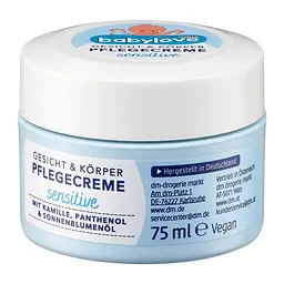 Дитячий крем Babylove Pflegecreme Sensitive для обличчя і тіла, 75 мл