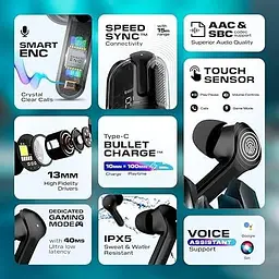Навушники бездротові Bluetооth TWS Air 31 з боксом для заряджання Black (16499) - мініатюра 3