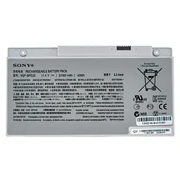 Акумулятор для ноутбука Sony BPS33 (VGP-BPS33, SVT14128CC, SVT141290X, SVT15112CXS, SVT1511M1E) 11.4V 3760 mAh 43Wh Silver - мініатюра 3